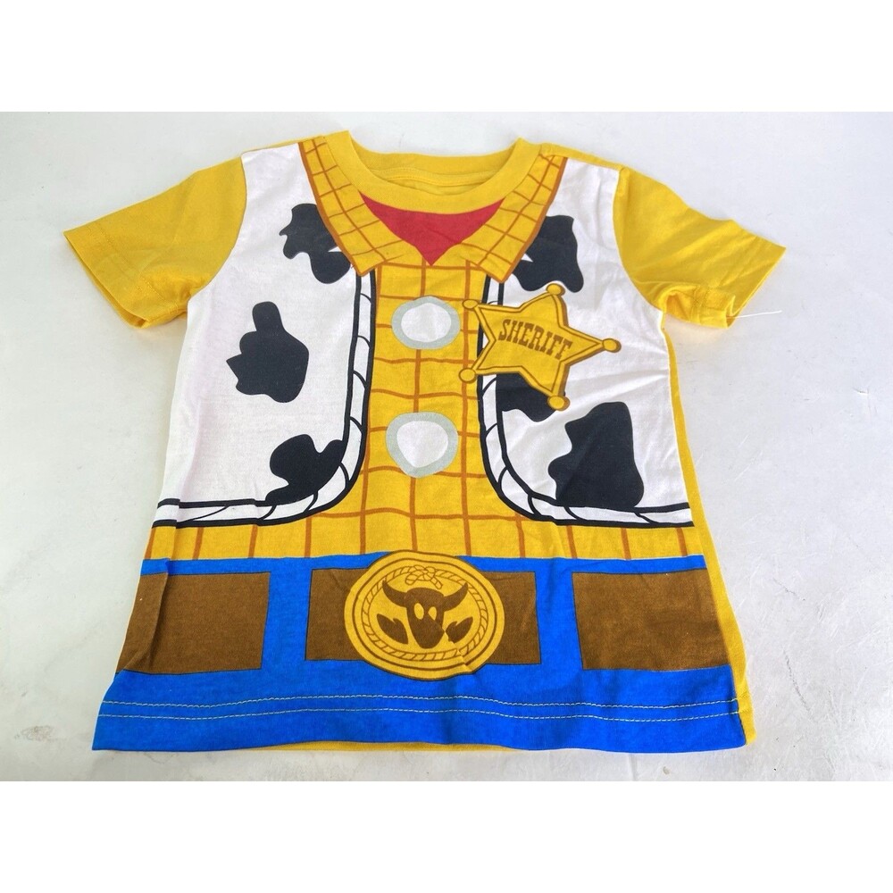 Disney Toy Story Woody Sheriff Short Sleeve Tee T-Shirt Top Boys Size 3T